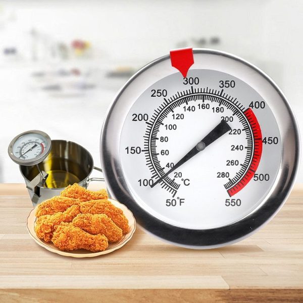 20cm Long Stem Stainless Steel Thermometer with Pot Clip for Frying, Cooking, Turkey, Food, Milk - Image 3