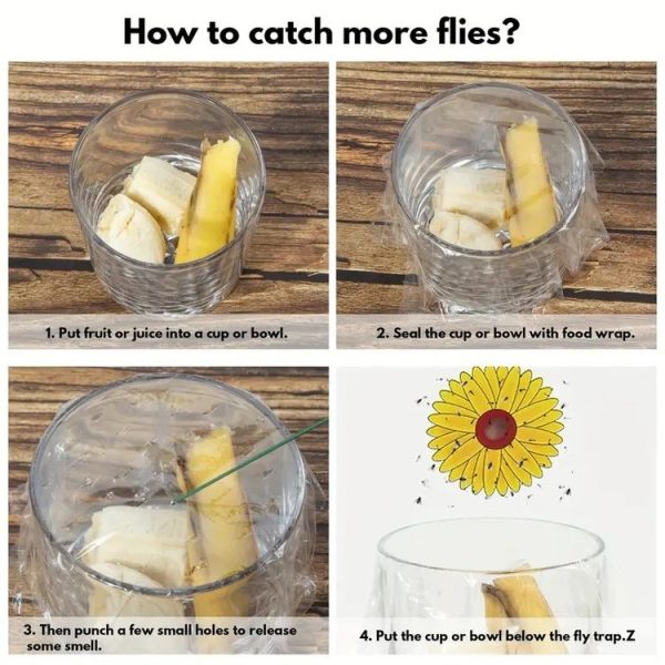 3pcs Fly Stickers Window Traps Insecticide Paper Sticky Insect Traps - Image 5