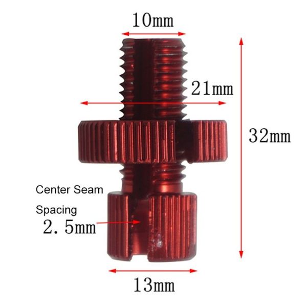 Motorcycle Electric Vehicle Front And Rear Pump Brakes Adjustment Screw (Red) - Image 3