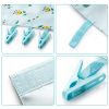 Multi Clip Portable Fabric Clothes Hanger Multifunctional Folding Fabric Clothes Clip Hangers, Color: Gray - Image 7