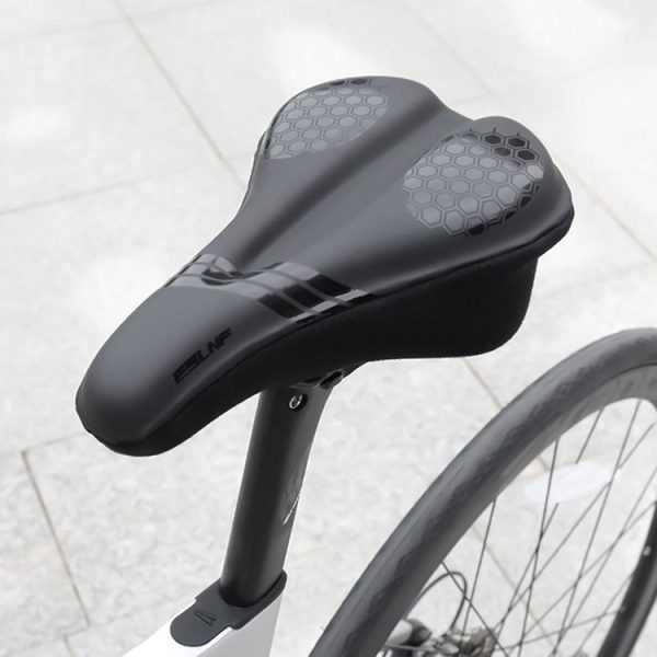 ESLNF Mountain Bike Saddle Cover Cycling Shock Absorbing Saddle Gear, Style: Round Logo - Image 2