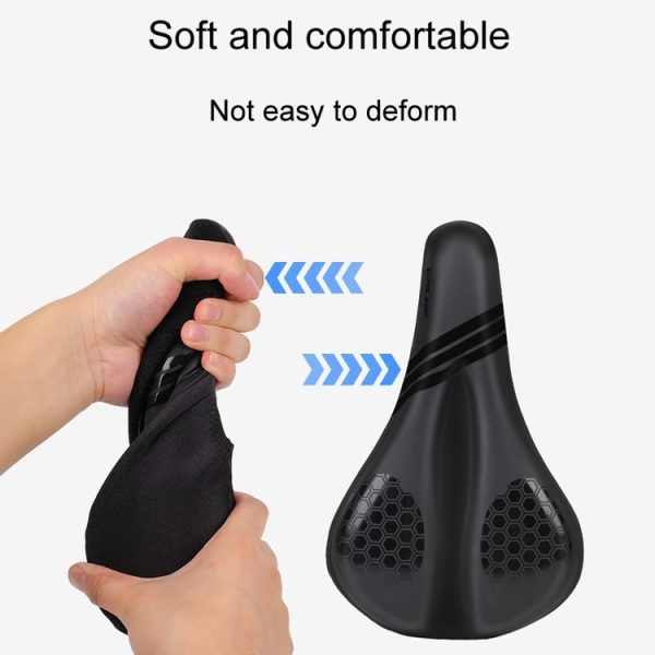 ESLNF Mountain Bike Saddle Cover Cycling Shock Absorbing Saddle Gear, Style: Round Logo - Image 5