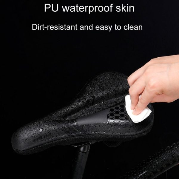 ESLNF Mountain Bike Saddle Cover Cycling Shock Absorbing Saddle Gear, Style: Round Logo - Image 9
