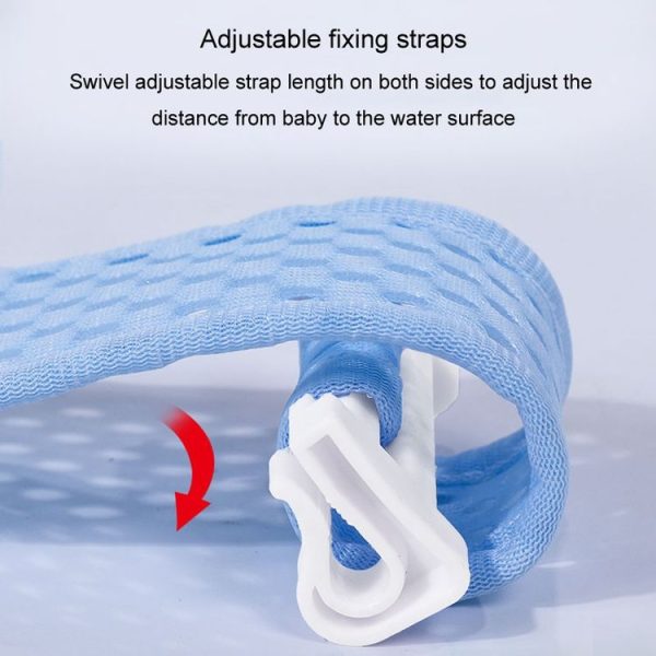 Baby Bath Tub Bathing Support Net Stand Newborn Non-Slip Suspended Shower Mat, Style: 5 Buckle Blue - Image 7