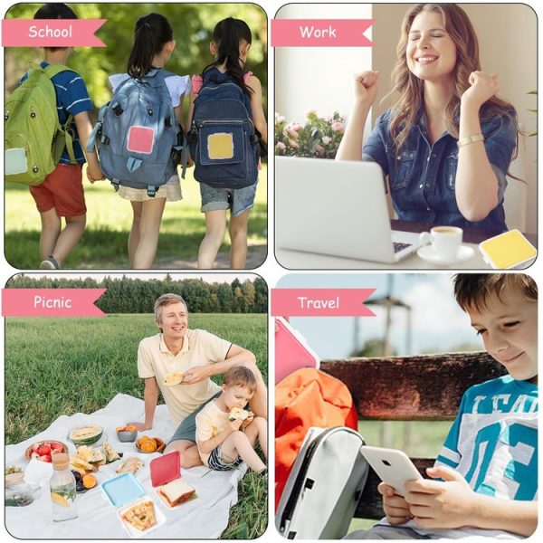 Sandwich Bread Fresh-keeping Storage Box Silicone Portable Take-out Lunch Box (Pink) - Image 8