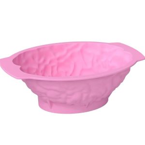Halloween Brain Mold Baking Silicone Mold Chocolate Cake Containers (Pink)
