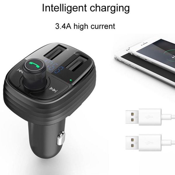S-10 Car Bluetooth Fast Charger Receiver Auto One To Two Charger Cigarette Lighter - Image 5