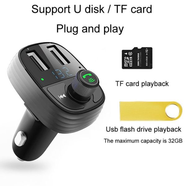 S-10 Car Bluetooth Fast Charger Receiver Auto One To Two Charger Cigarette Lighter - Image 7