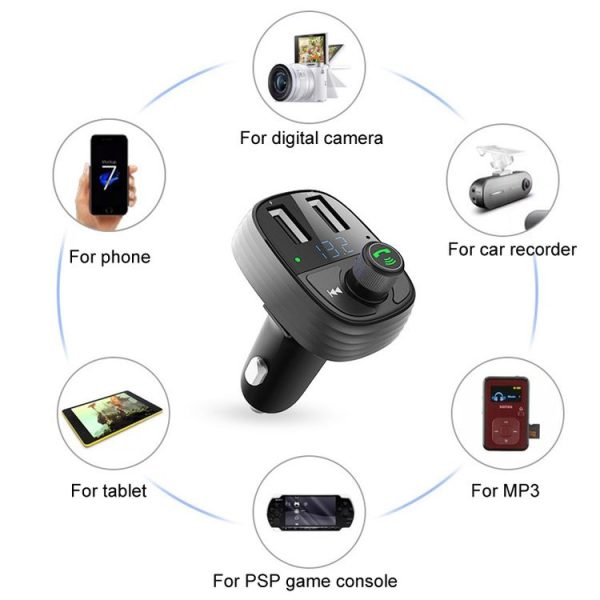 S-10 Car Bluetooth Fast Charger Receiver Auto One To Two Charger Cigarette Lighter - Image 8