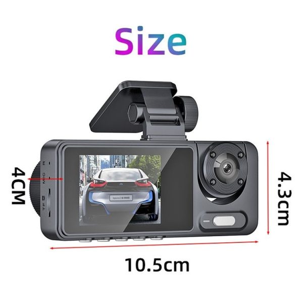 High-Definition Night Vision Driving Recorder, Model: Dual Recording No WIFI - Image 3