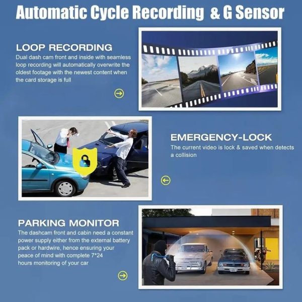 High-Definition Night Vision Driving Recorder, Model: Dual Recording No WIFI - Image 5