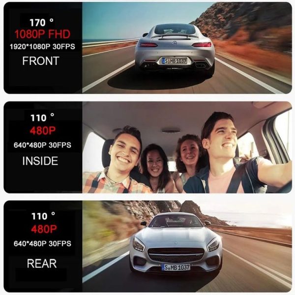 High-Definition Night Vision Driving Recorder, Model: Dual Recording No WIFI - Image 7