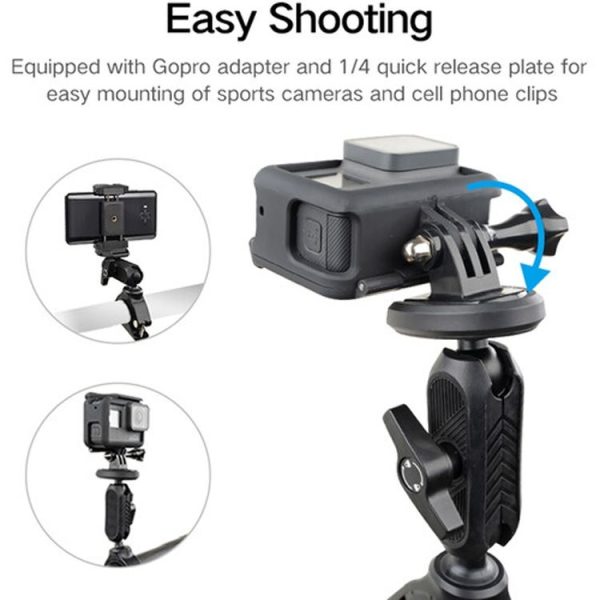 XILETU Sports Camera Mobile Phone Quick Release Motorcycle Bicycle Bracket - Image 5