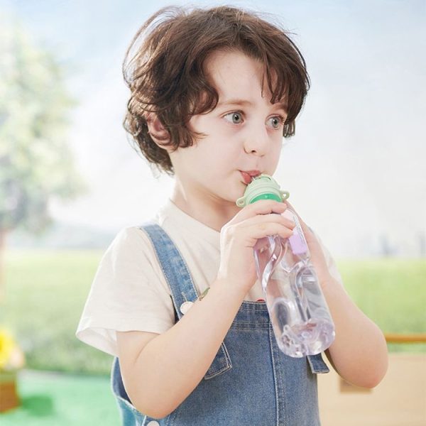 Children Mineral Water Portable Straw Cap Baby Drinking Water Bottle Convertor (Pink) - Image 10