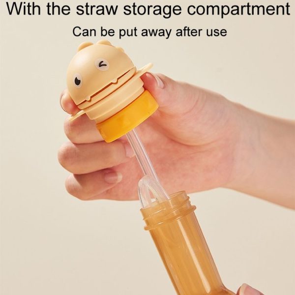 Children Mineral Water Portable Straw Cap Baby Drinking Water Bottle Convertor (Pink) - Image 6