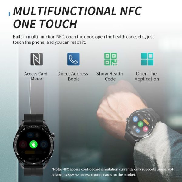 HW28 1.39-inch IP67 Waterproof Health Monitoring Bluetooth Call Smart Watch with NFC Payment (Black) - Image 10