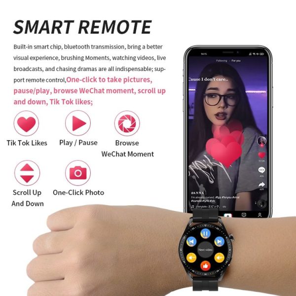 HW28 1.39-inch IP67 Waterproof Health Monitoring Bluetooth Call Smart Watch with NFC Payment (Black) - Image 14