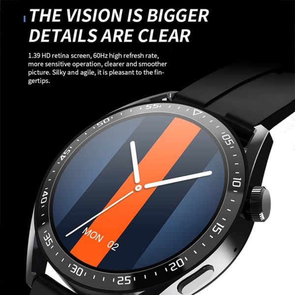 HW28 1.39-inch IP67 Waterproof Health Monitoring Bluetooth Call Smart Watch with NFC Payment (Black) - Image 6