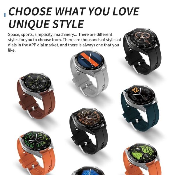 HW28 1.39-inch IP67 Waterproof Health Monitoring Bluetooth Call Smart Watch with NFC Payment (Black) - Image 9