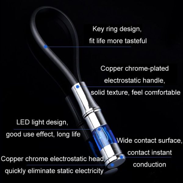 Human Body Static Eliminator Car Keychain (Blue) - Image 3