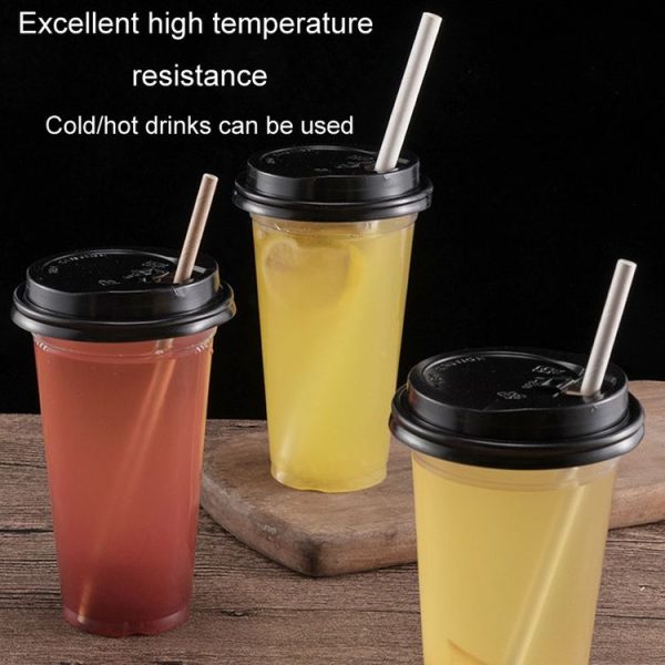 100pcs / Pack 6x197mm Disposable Paper Straws Biodegradable Party Drinking Straws Dessert Table Decoration Prop, Color: White - Image 6