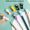 5pcs / Set Cute Cats Paw Pencil Cap Student Cartoon Pencil Soft Silicone Protective Case - Image 6