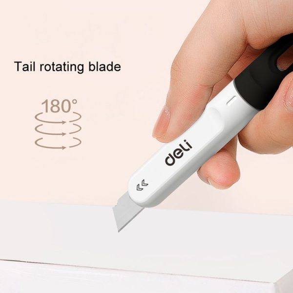 Deli DL412 Mini Small Art Knife Courier Portable Box Opener (White) - Image 3