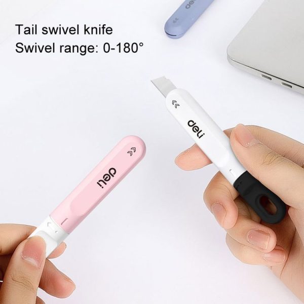 Deli DL412 Mini Small Art Knife Courier Portable Box Opener (White) - Image 5