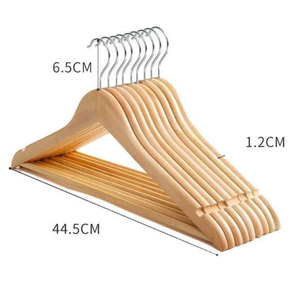 Solid Wooden Clothes Rack Anti-skid Clothes Hanger (Eucalyptus Grade 1) - Image 2