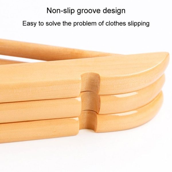 Solid Wooden Clothes Rack Anti-skid Clothes Hanger (Eucalyptus Grade 1) - Image 3