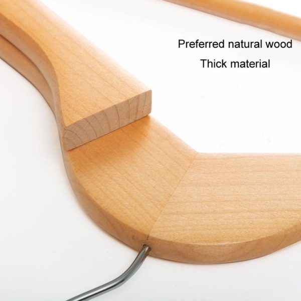 Solid Wooden Clothes Rack Anti-skid Clothes Hanger (Eucalyptus Grade 1) - Image 4