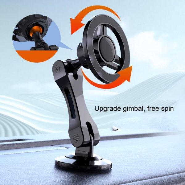 Magsafe Car Magnetic Rotating Adjustable Mobile Phone Holder (Black) - Image 7
