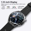F200 Smart Health Watch ECG Electrocardiogram Blood Sugar Monitoring 1.55 Inch Round Screen, Color: Black Silicone - Image 6