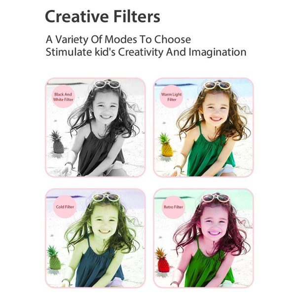 DC501 2.0-Inch 4X Zoom HD Digital Camera Mini Children Photography Camera, Color: Pink - Image 8