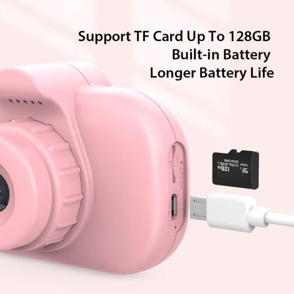 DC501 2.0-Inch 4X Zoom HD Digital Camera Mini Children Photography Camera, Color: Pink - Image 9