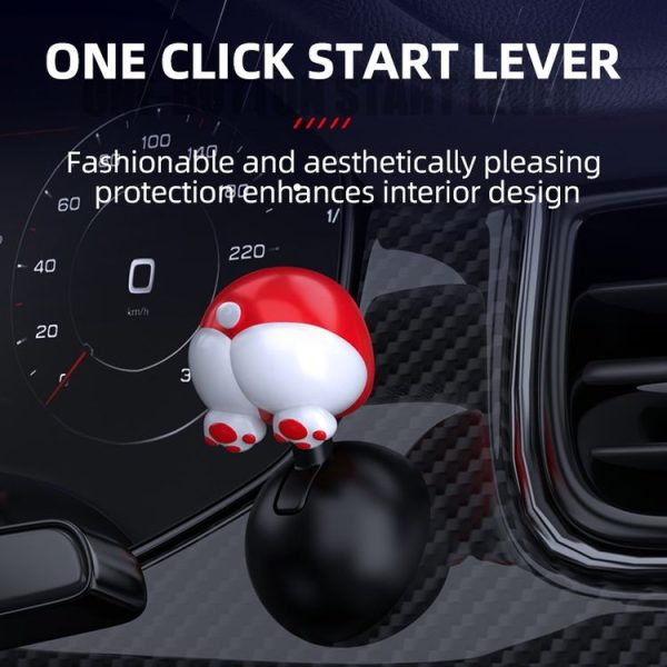 Car One Key Start Button Rocker Engine Start-Stop Joystick (Red) - Image 2