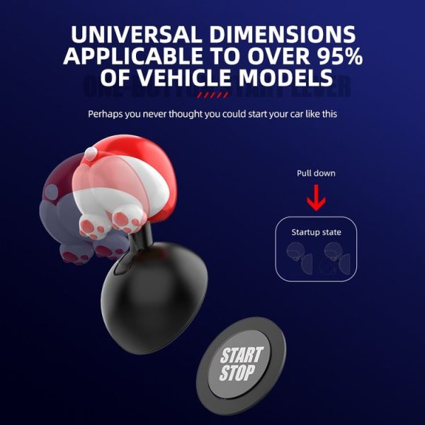 Car One Key Start Button Rocker Engine Start-Stop Joystick (Red) - Image 3