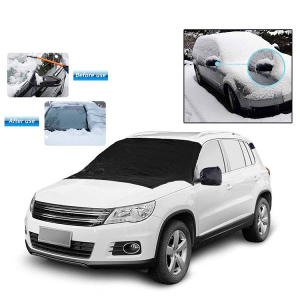 Automobile Silver Coated Cloth Sunshade Snow Shield, Style: Front Rubber Band - Image 3