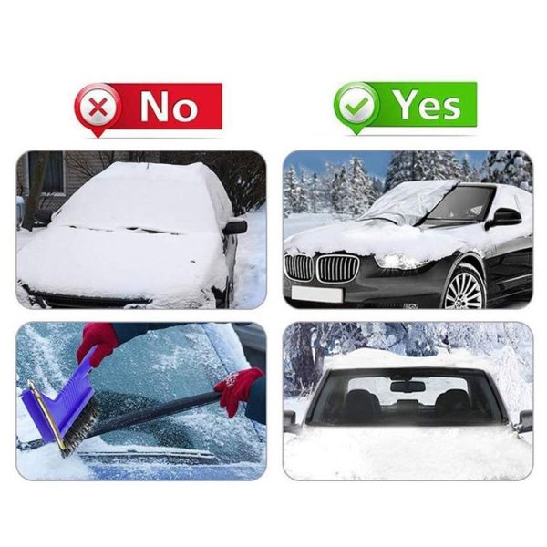 Automobile Silver Coated Cloth Sunshade Snow Shield, Style: Front Rubber Band - Image 7