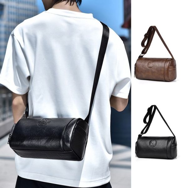 WEIXIER D519 Men Large Capacity Waterproof Crossbody Bag Casual Single Shoulder Backpack (Black) - Image 2