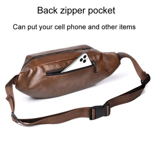 WEIXIER Y9579 Men Large Capacity Sports Waist Pack Multifunctional Waterproof Cell Phone Bag (Black) - Image 4
