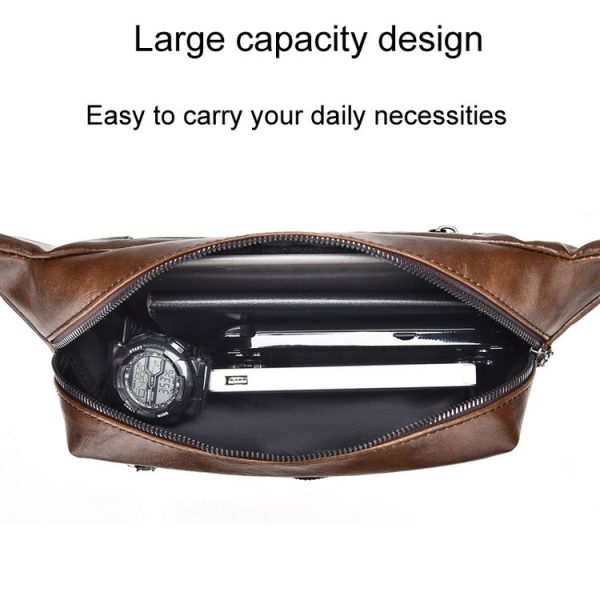 WEIXIER Y9579 Men Large Capacity Sports Waist Pack Multifunctional Waterproof Cell Phone Bag (Black) - Image 5