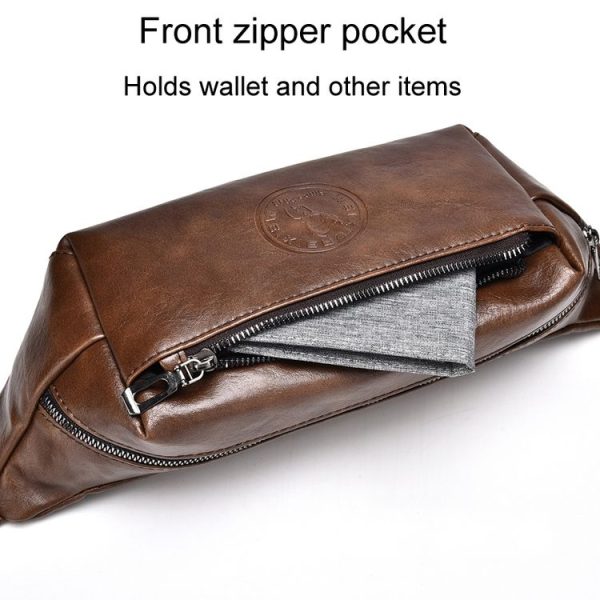 WEIXIER Y9579 Men Large Capacity Sports Waist Pack Multifunctional Waterproof Cell Phone Bag (Black) - Image 6