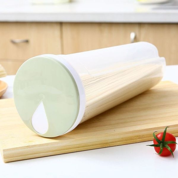 Kitchen Grain Storage Jar Noodle Storage Box Plastic Grain Storage Canister (Green)