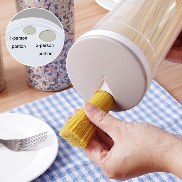 Kitchen Grain Storage Jar Noodle Storage Box Plastic Grain Storage Canister (Green) - Image 7