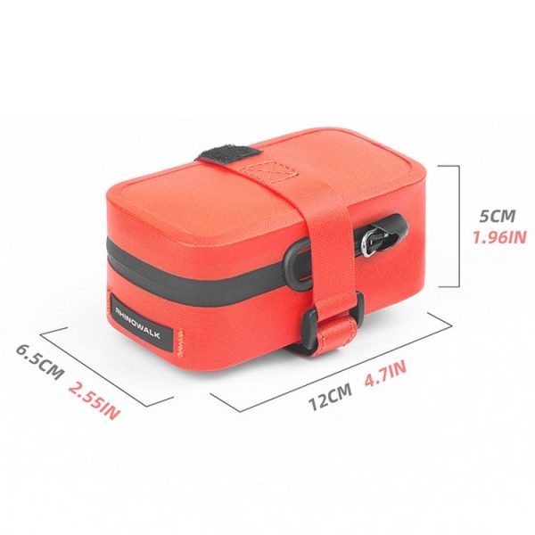 Rhinowalk RK5200 0.39L Bicycle Lightweight Waterproof Tail Bag Outdoor Cycling TPU Saddle Bag (Black) - Image 3