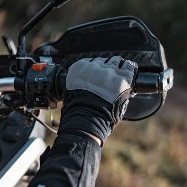 SULAITE Motorcycle Riding Breathable Conductive Touch Screen Full Finger Gloves, Size: M (Khaki) - Image 9