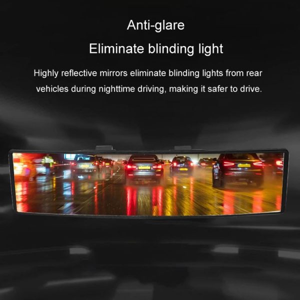 Car Rearview Mirror Snap-on HD Anti-fog Anti-dazzle Wide Angle Curved Mirror, Size: 28.5x7cm - Image 7