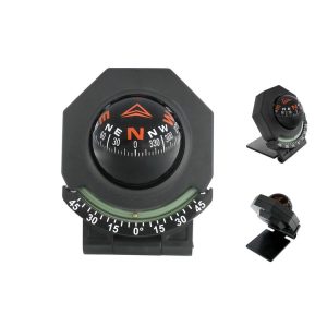 2 In 1 Car Compass With Slope Gauge Foldable High Precision Guide Ball (English Version)