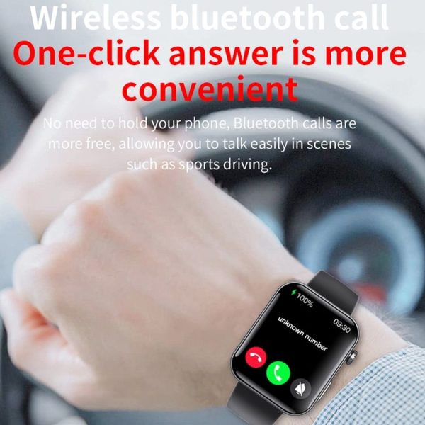 F300 2.1-Inch Screen Smart Watch Supports Bluetooth Calls / ECG / Blood Composition Analysis / 50+ Sports Modes, Color: Black Silicone - Image 7